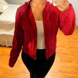 Banana Republic red windbreaker jacket